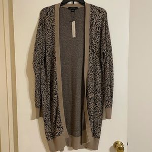 Long open cardigan